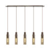 Meyer Slim 5 Light Linear Pendant - Mocha