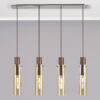 Meyer Slim 4 Light Linear Pendant - Mocha