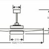 Luna Ceiling Fan - dimensions