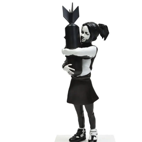 Banksy Bomb Girl - Black and White