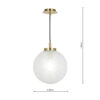 Avari Single Pendant Satin Brass Measurements