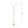 Avari triple floor lamp satin brass