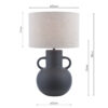 Urn Table Lamp - black