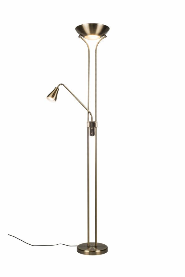 Alba Mother and Child Floor Lamp - Antique Brass