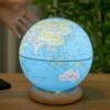 Atlas Globe Large Light Blue & White Ash