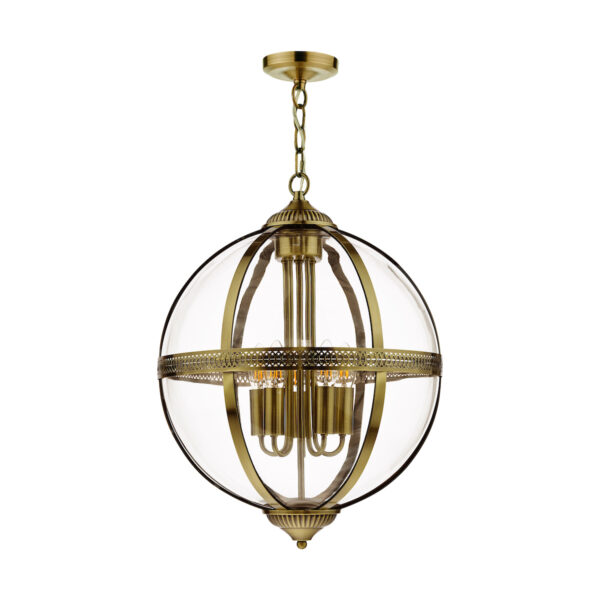 Vanessa 5lt pendant antique brass