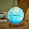 Atlas Globe Mini Light Blue & White Ash