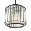 Naeva Pendant Single Satin Black & Crystal