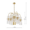 Eniola 9 Light Pendant Natural Brass and Glass