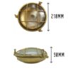 Small Porthole Bulkhead - dimensions