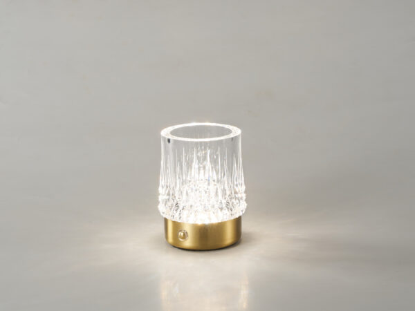 Vintage Tumbler Rechargeable Table Lamp Gold