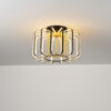 Oceania 15001 Black & Gold Flush Light