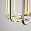 Oceania 15001 Black & Gold Flush Light