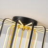 Oceania 15001 Black & Gold Flush Light