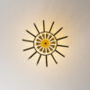 Oceania 15001 Black & Gold Flush Light