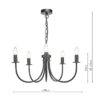 Becca 5 Light Pendant - Dimensions