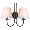 BEC0922 Becca Wall Light with White Shades