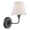 Padme Wall Light with White Scallop shade