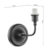 Padme Wall Light - dimensions