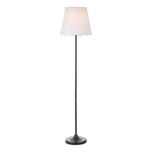 Padme Floor Lamp with White Scallop shade