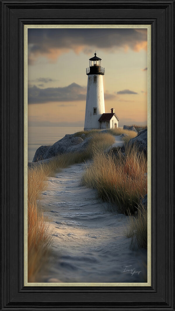 AK12838 Sunset Lighthouse - 39 x 69cm