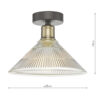 Boyd Flush Ceiling Light - Dimensions
