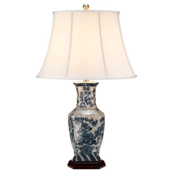 Blue Hex Table Lamp