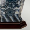 Blue Hex Table Lamp - close up