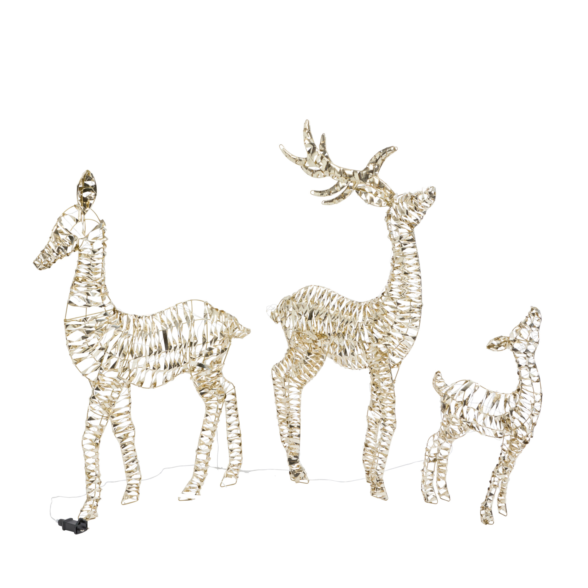 Gold Twist Deer Family - set of 3 Gold Twist Deer Family - set of 3