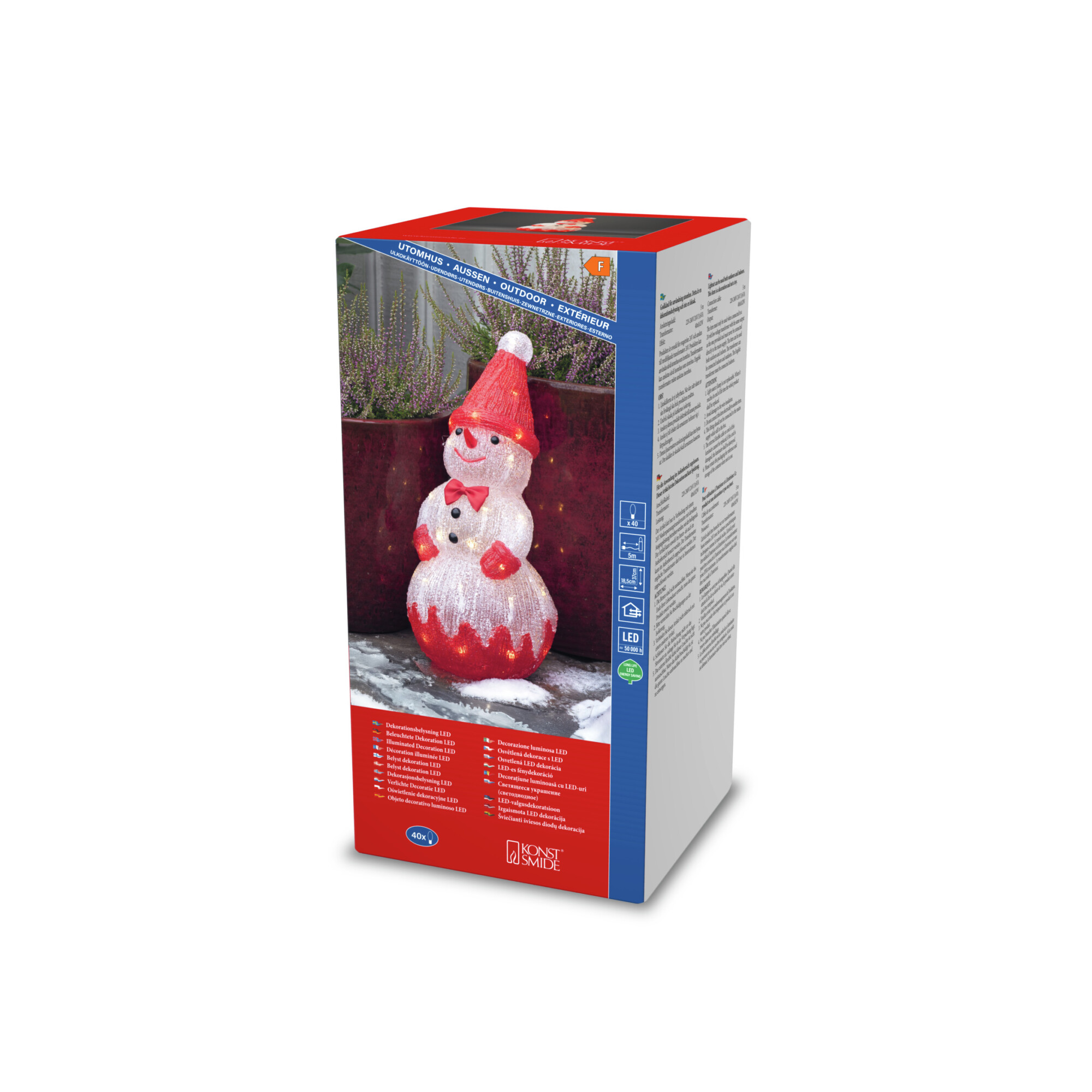 6212-103 Acrylic Snowman 37cm 6212-103 Acrylic Snowman 37cm