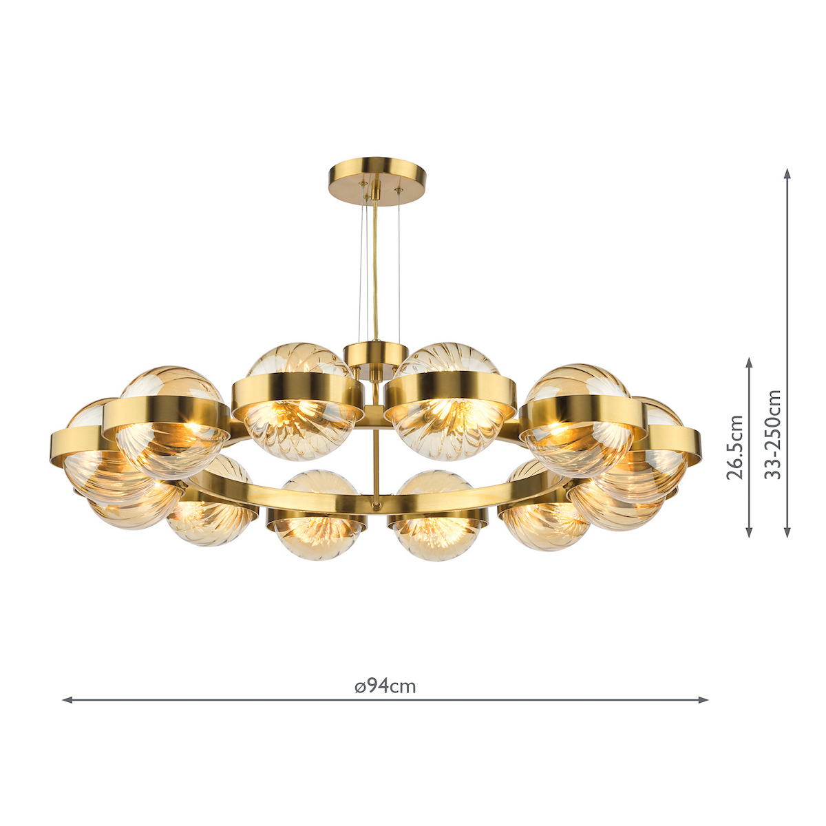 Ophira 12 Light Pendant - Dimensions Ophira 12 Light Pendant - Dimensions
