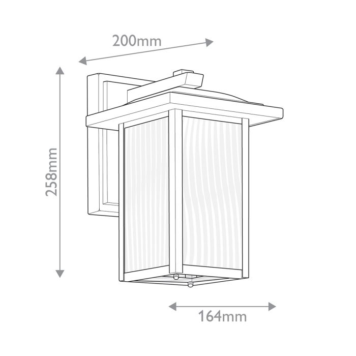 Cappanna Small Exterior Wall Lantern - Dimensions Cappanna Small Exterior Wall Lantern - Dimensions