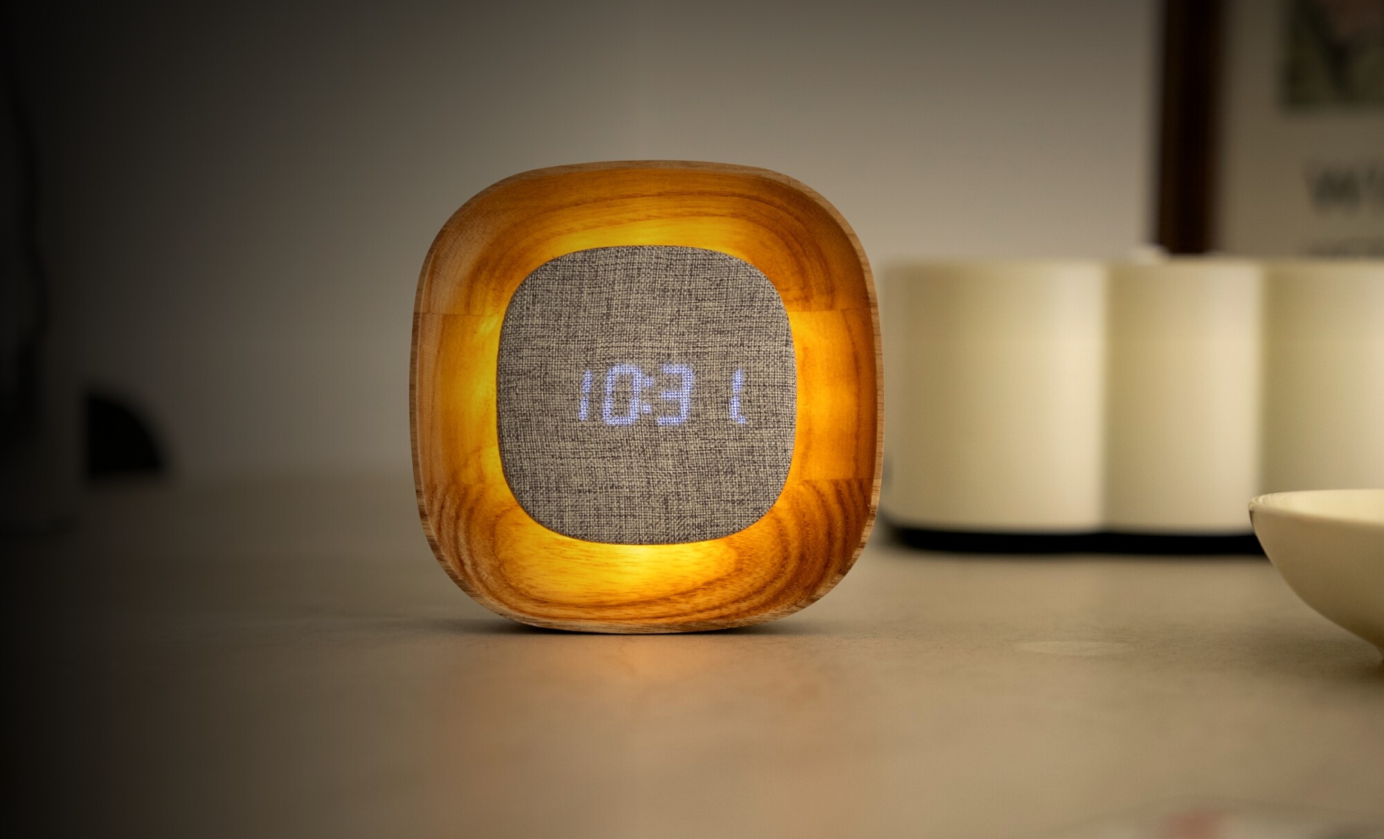 Lumos Clock Oval - White Ash Lumos Clock Oval - White Ash