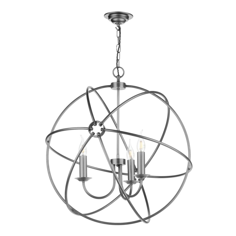 Orb 3 Light Pendant Antique Silver