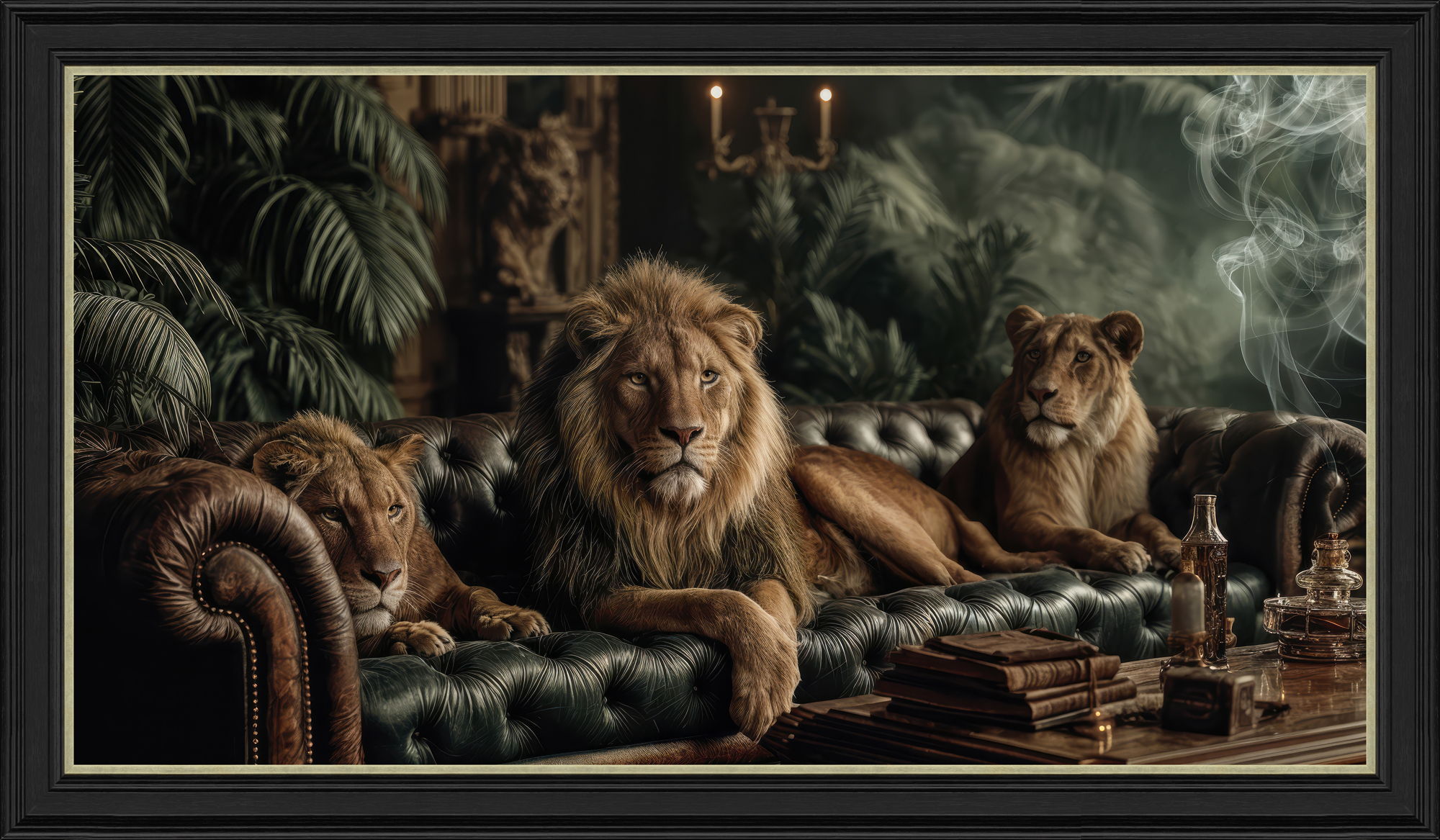 AK13121 Three Lions - 120 x 70cm AK13121 Three Lions - 120 x 70cm