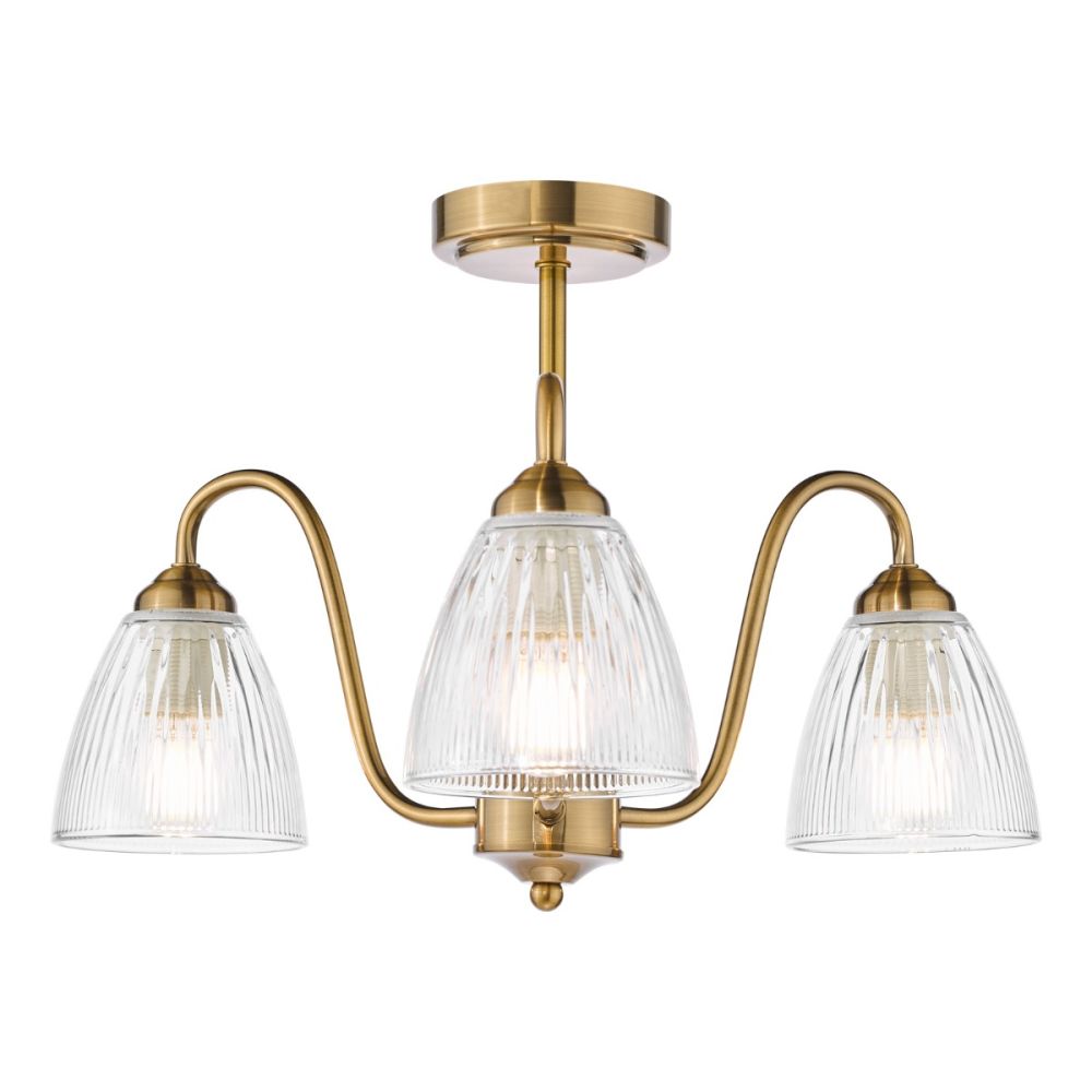 Glynis 3 Light Semi-Flush - Bronze Glynis 3 Light Semi-Flush - Bronze