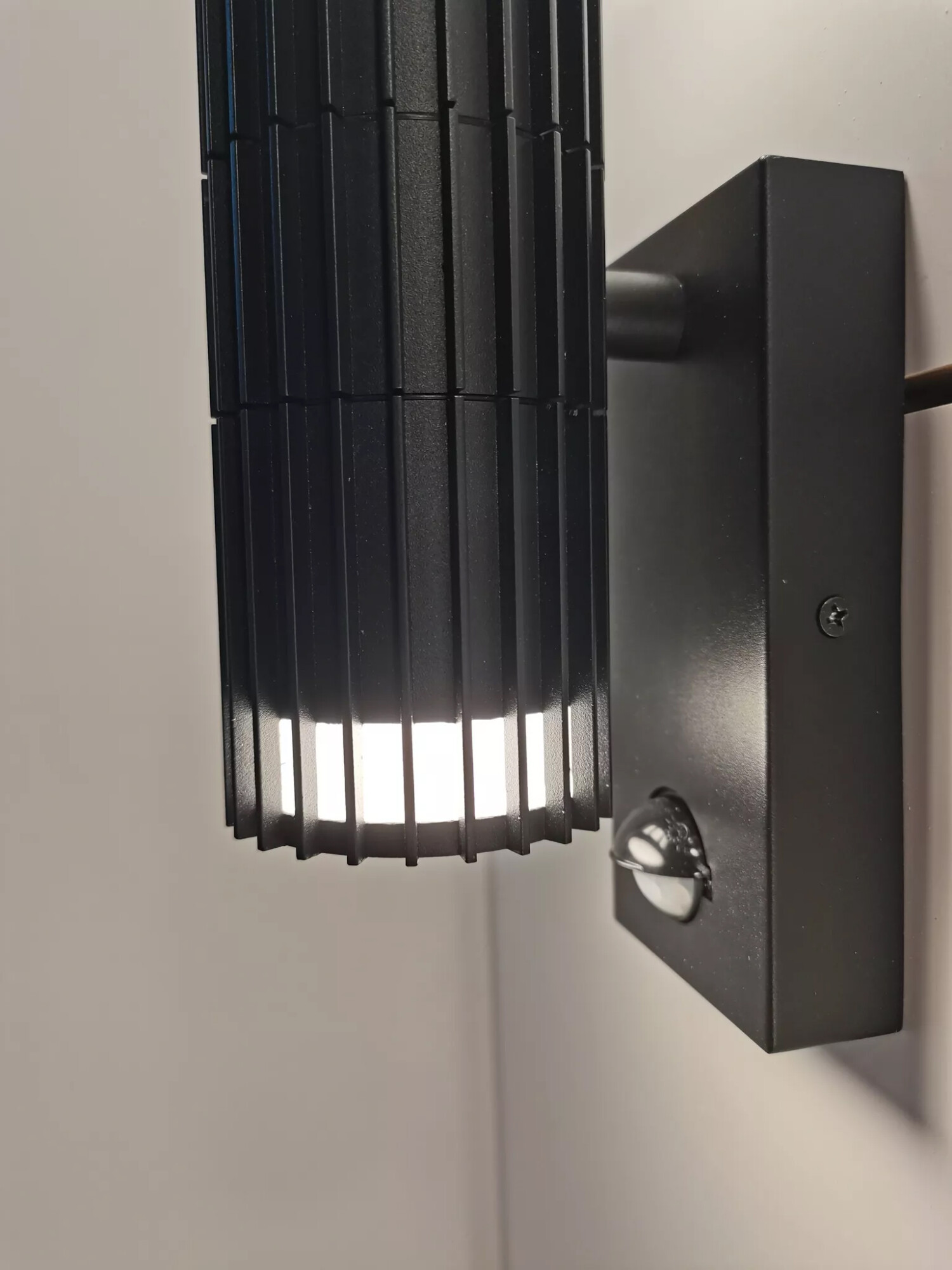 37339BK-PIR Detroit 2 Light Up/Down PIR Outdoor Wall Light