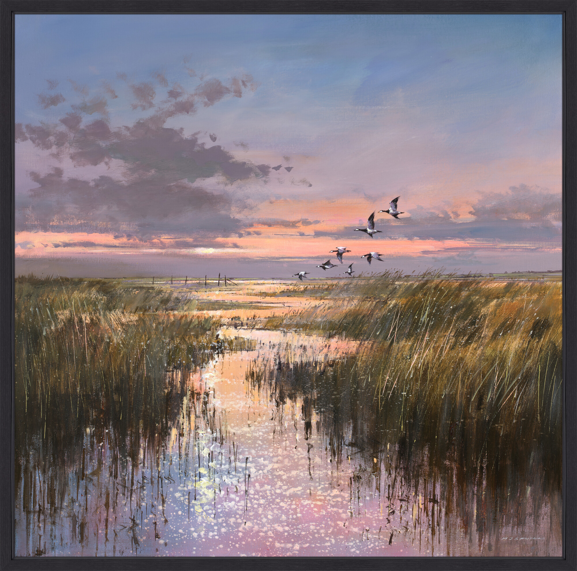 AK13211 The Marsh at Sunset - 106 x 106cm AK13211 The Marsh at Sunset - 106 x 106cm