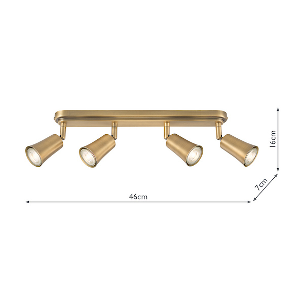 Jedrek 4 Light Bar Spotlight - Dimensions Jedrek 4 Light Bar Spotlight - Dimensions
