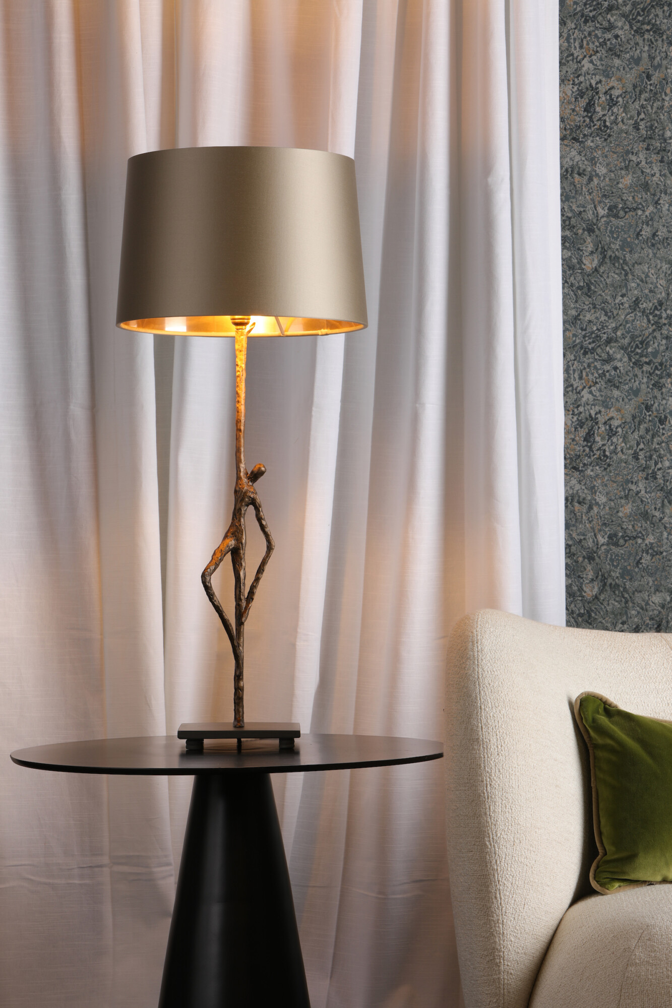 Lowry Table Lamp Matt Bronze Base Only Shown with Almond Cream Shade Lowry Table Lamp Matt Bronze Base Only Shown with Almond Cream Shade