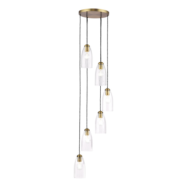 Valora 6 Light Cluster Pendant - Brushed Bronze Valora 6 Light Cluster Pendant - Brushed Bronze