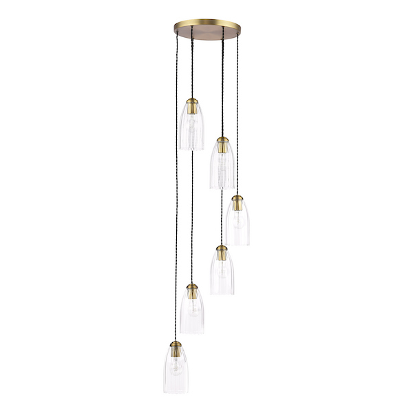 Valora 6 Light Cluster Pendant - Brushed Bronze Valora 6 Light Cluster Pendant - Brushed Bronze